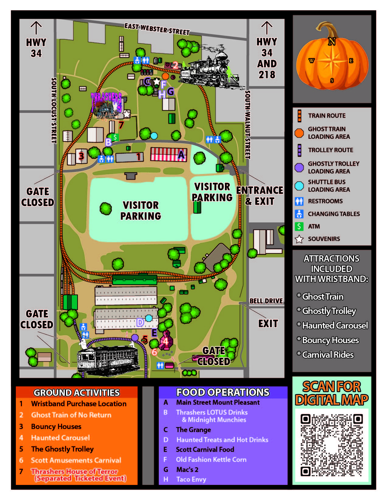 Midwest Haunted Rails Grounds Map