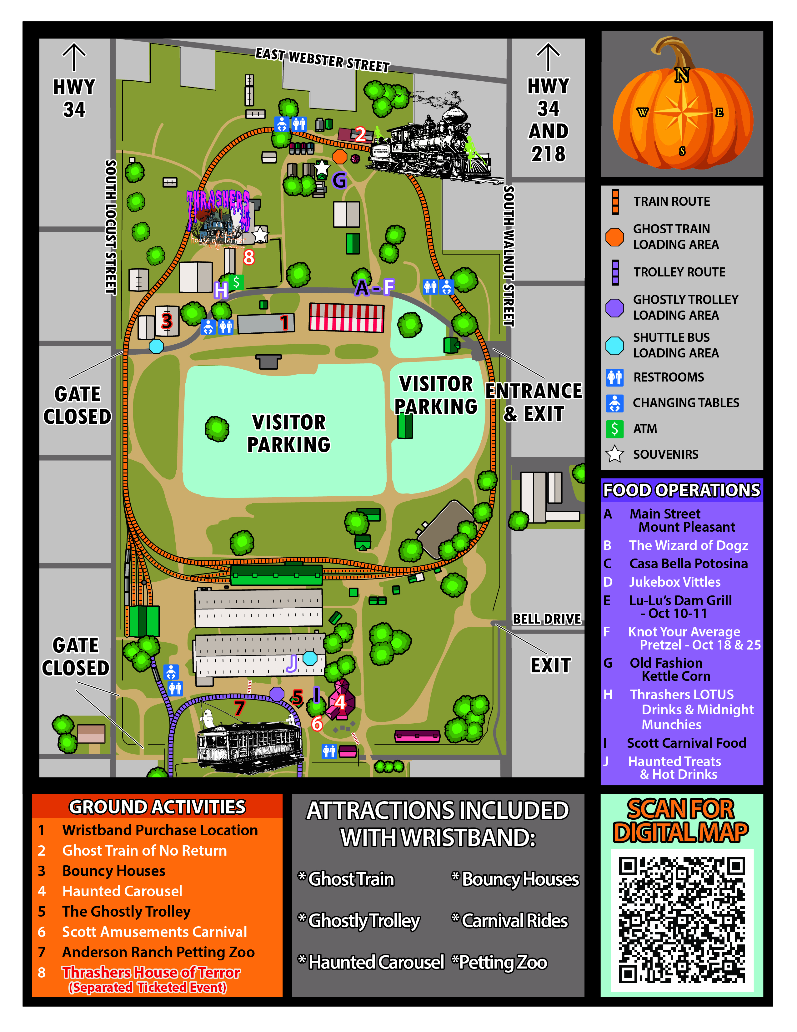Midwest Haunted Rails Grounds Map